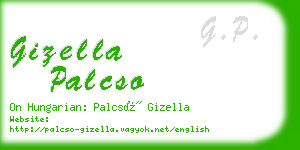 gizella palcso business card